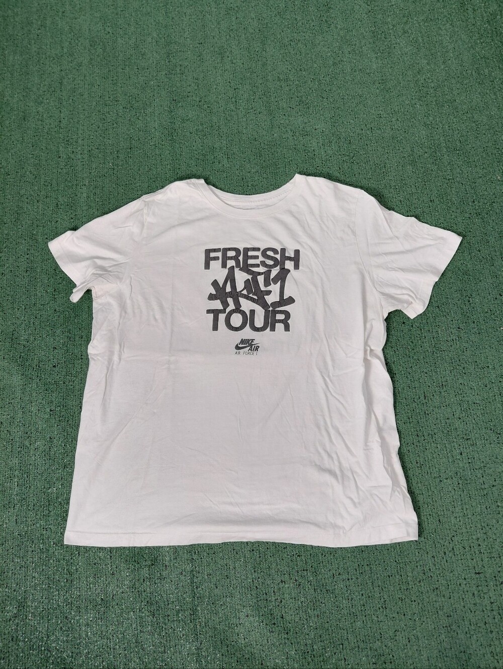 Nike Fresh AF1 Tour Air Force 1 Tour Cities Sports White T Shirt Sz XL
